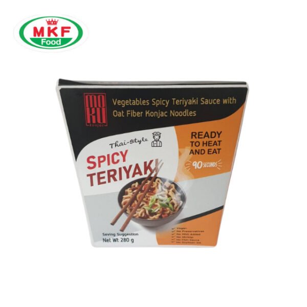 MOKU Oat Fiber Spaghetti with Spicy Terriyaki Sauce in Chinese Box 280 G.