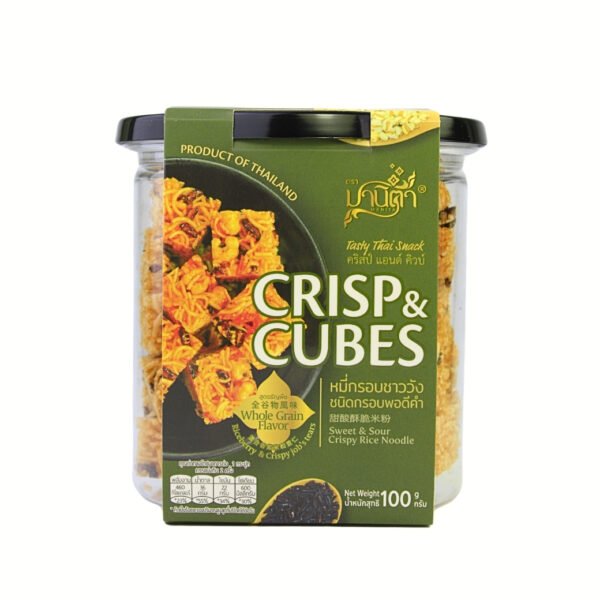 CRISP&CUBES Sweet & Sour Fried Rice Noodles Hard Texture Box Packaging Grain Recipe Product from Thailand