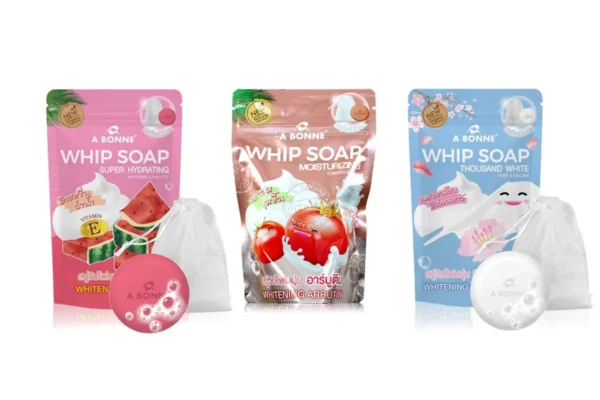 A BONNE' Nano White Gluta Cream Soap & Whitening Whip Soap