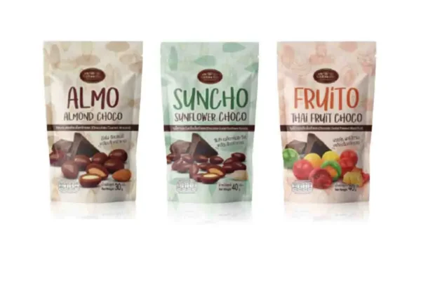 ALMO-SUNCHO-FRUITO, Almond, Sunflower Coated Chocolate Snacks