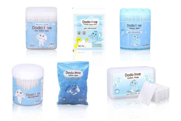 DODOLOVE Cotton Buds, Cotton Balls, and Cotton Pads