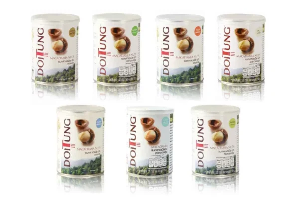 DOI TUNG Seasoned Macadamia Nuts, 150 g in can