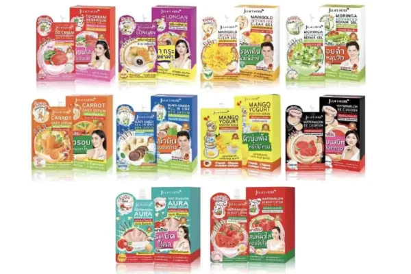 JULA'S HERB Facial Cream with Variety of Formulas, Sachet Packs
