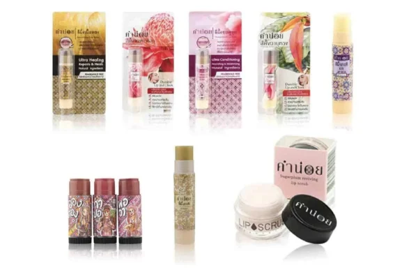 KHUMNOI Lip Balm, and Lip Scrub