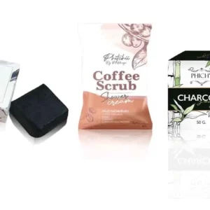 PHICHY Scrub Soap, Shower Cream and Charcoal Soap