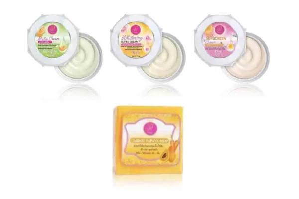 PRAEWA WHITE Cream, Sunscreen, and Soap