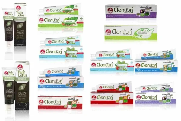 TWIN LOTUS Toothpastes with Popular Formulas